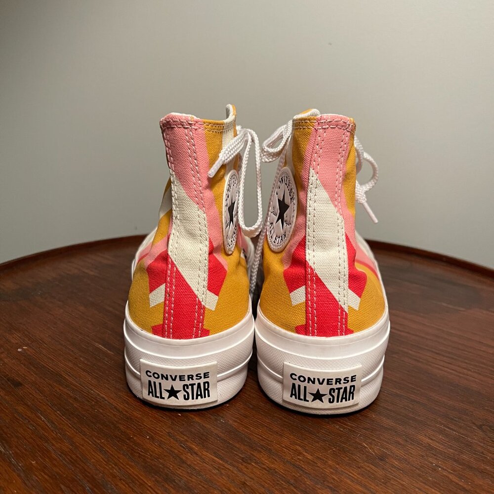 Converse Rainbow Platform High Top Sneakers Size 7.5 - Picture 5 of 7